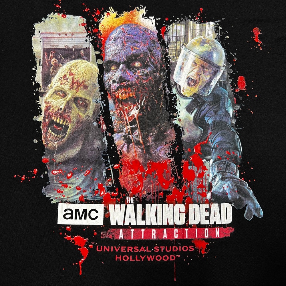 Universal Studios Walking Dead Attraction I Survived Graphic Baby Tee Women’s 2X